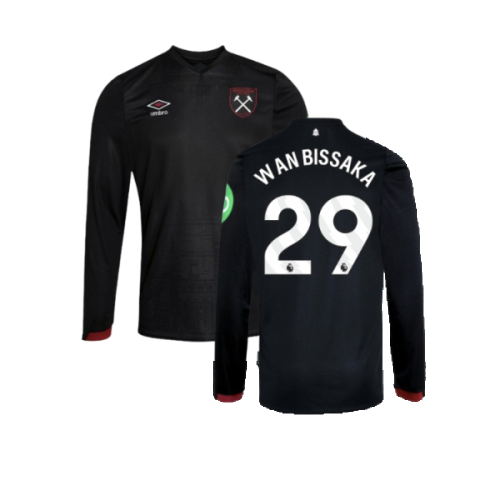 2024-2025 West Ham Long Sleeve Away Shirt (Kids) (Wan Bissaka 29)