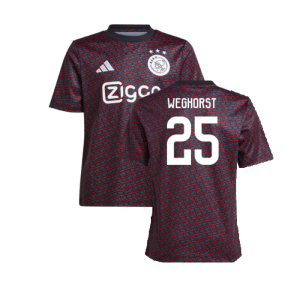 2024-2025 Ajax Pre Match Shirt (Black) - Kids (Weghorst 25)