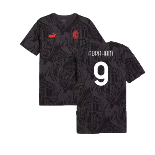 2024-2025 AC Milan ftblCulture Tee AOP (Black) (Abraham 9)