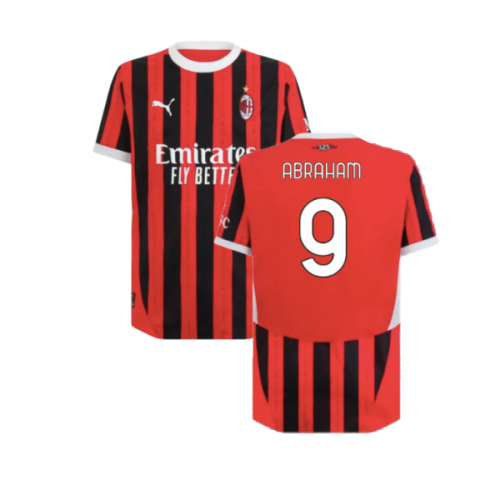 2024-2025 AC Milan Home Authentic Shirt (Abraham 9)