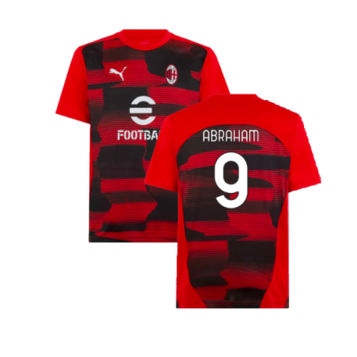 2024-2025 AC Milan Prematch SS Shirt (Red) (Abraham 9)