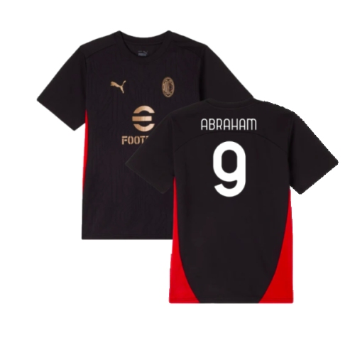 2024-2025 AC Milan Training Shirt (Black) - Kids (Abraham 9)