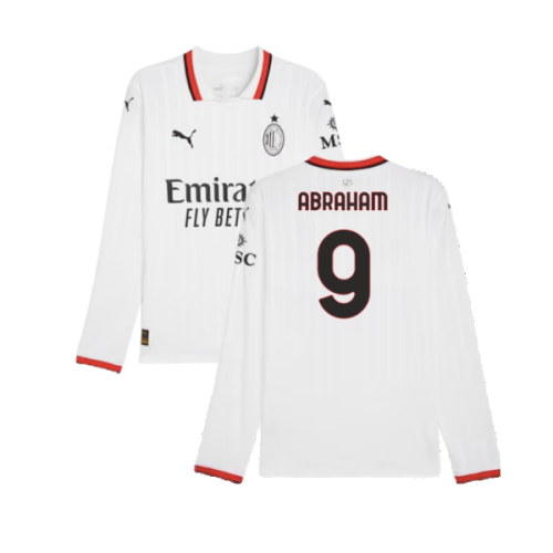 2024-2025 AC Milan Away Long Sleeve Shirt (Abraham 9)