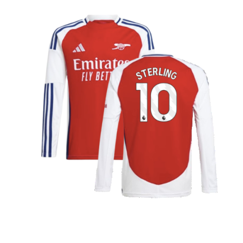 2024-2025 Arsenal Long Sleeve Home Shirt (Kids) (Sterling 10)