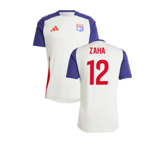 2024-2025 Olympique Lyon Training Jersey (White Tint) (Zaha 12)