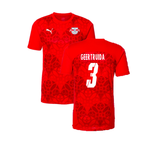 2024-2025 Red Bull Leipzig Pre-Match Shirt (Red) (Geertruida 3)