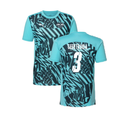 2024-2025 Red Bull Leipzig Pre-Match SS Shirt (Aqua) (Geertruida 3)