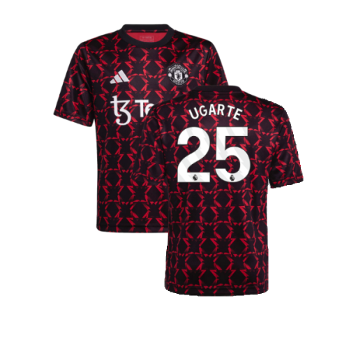 2024-2025 Man Utd Pre-Match Shirt (Black) - Kids (Ugarte 25)