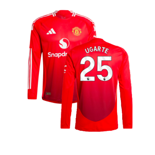 2024-2025 Man Utd Authentic Long Sleeve Home Shirt (Ugarte 25)