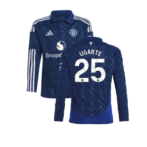 2024-2025 Man Utd Long Sleeve Away Shirt (Kids) (Ugarte 25)