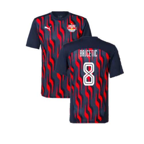 2024-2025 Red Bull Salzburg Pre-Match Shirt (Navy) (Bajcetic 8)