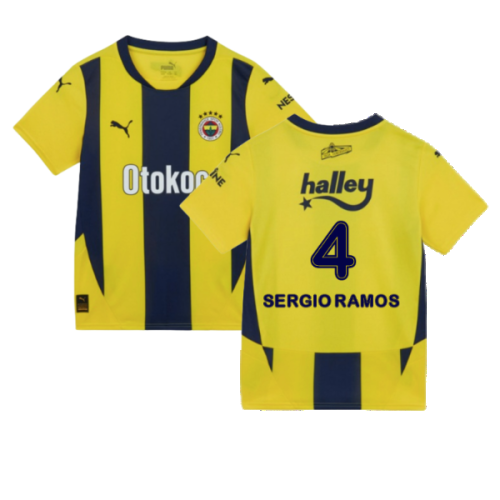 2024-2025 Fenerbahce Home Shirt (Kids) (Sergio Ramos 4)