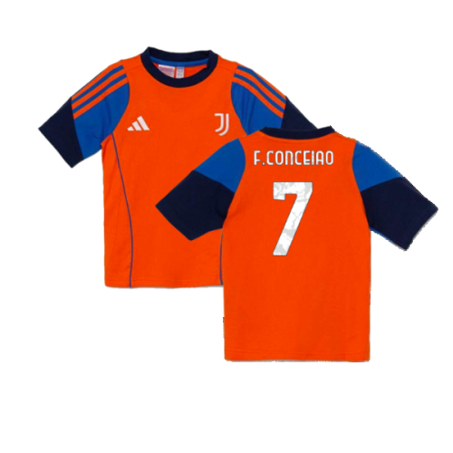 2024-2025 Juventus Training Tee (Orange) - Kids (F.Conceiao 7)