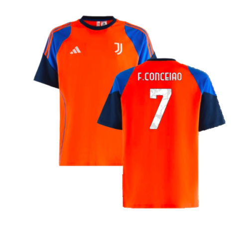 2024-2025 Juventus Training Tee (Orange) (F.Conceiao 7)