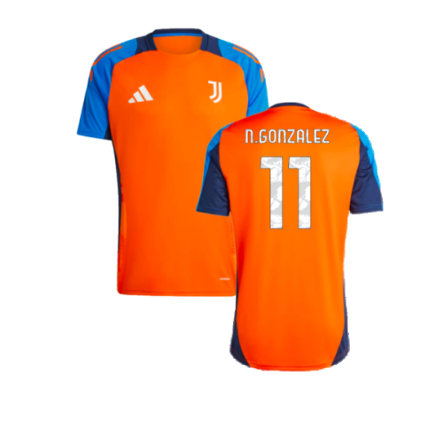 2024-2025 Juventus Training Jersey (Orange) (N.Gonzalez 11)