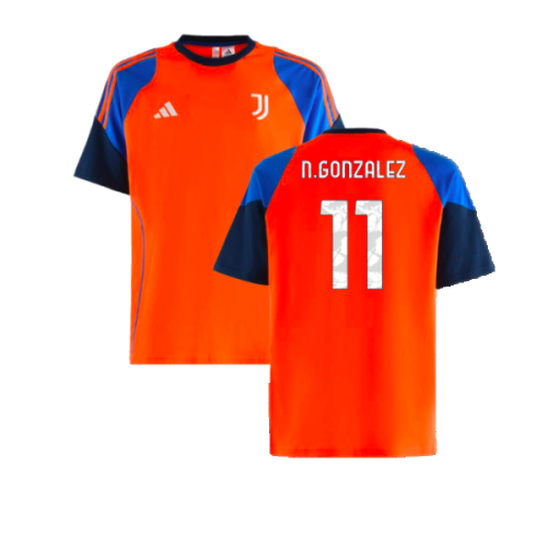 2024-2025 Juventus Training Tee (Orange) (N.Gonzalez 11)