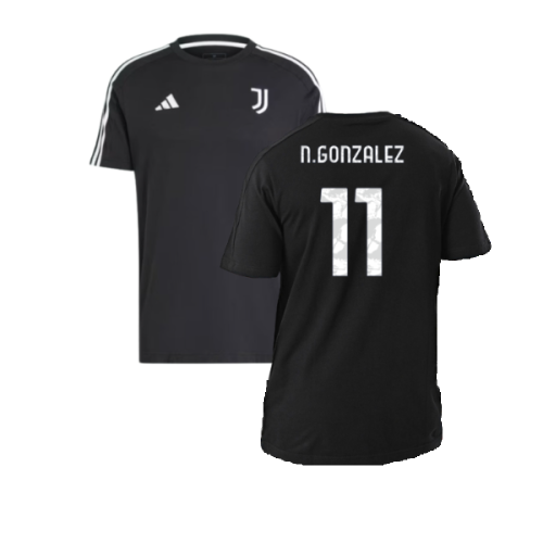 2024-2025 Juventus DNA Tee (Black) (N.Gonzalez 11)