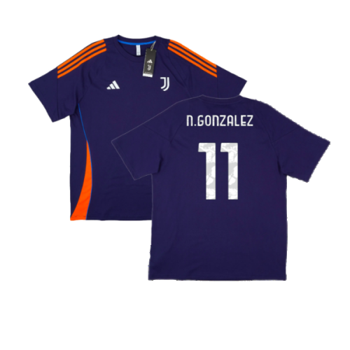 2024-2025 Juventus Training Tee (Navy) (N.Gonzalez 11)