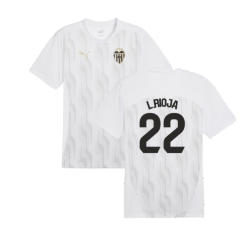 2024-2025 Valencia Pre-Match Shirt (White) (L.Rioja 22)