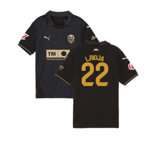 2024-2025 Valencia Away Shirt (Kids) (L.Rioja 22)