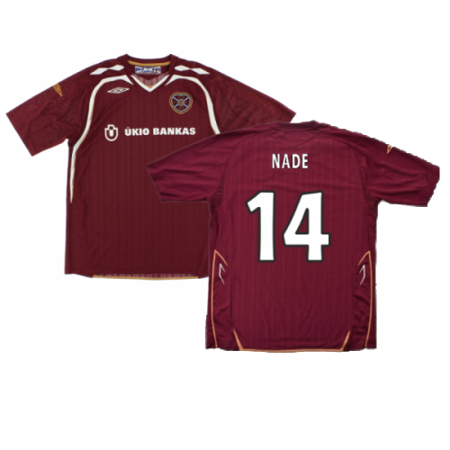 Hearts 2007-08 Home Shirt ((Very Good) M) (Nade 14)