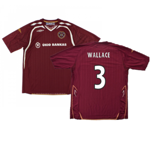 Hearts 2007-08 Home Shirt ((Very Good) M) (Wallace 3)