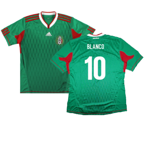 2010-2011 Mexico Home Shirt (Blanco 10)