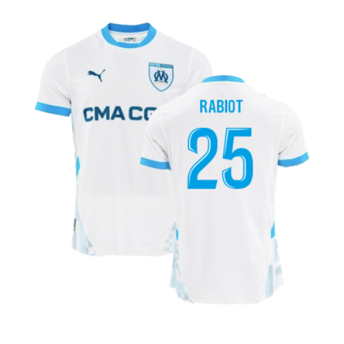 2024-2025 Marseille Home Authentic Shirt (Rabiot 25)