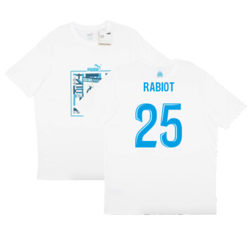 2024-2025 Marseille ftblCulture Tee (White) (Rabiot 25)