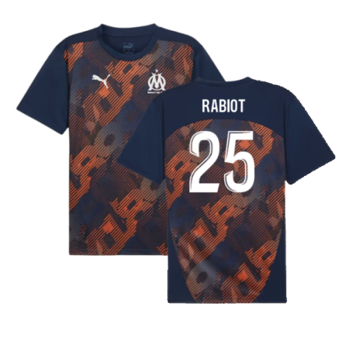 2024-2025 Marseille Pre-Match Shirt (Club Navy) (Rabiot 25)