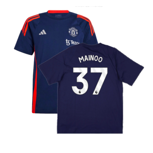 2024-2025 Man Utd Training Tee (Night Indigo) - Kids (Mainoo 37)