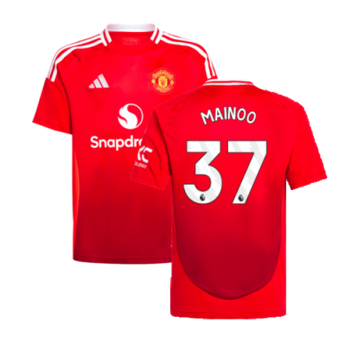 2024-2025 Man Utd Home Shirt (Kids) (Mainoo 37)