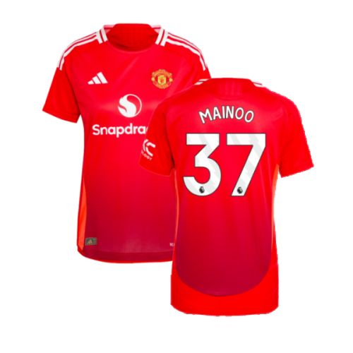 2024-2025 Man Utd Authentic Home Shirt (Womens) (Mainoo 37)