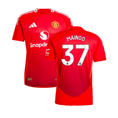 2024-2025 Man Utd Authentic Home Shirt (Mainoo 37)