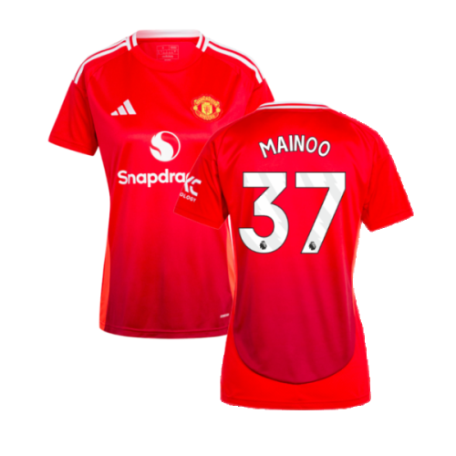 2024-2025 Man Utd Home Shirt (Womens) (Mainoo 37)