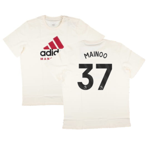 2024-2025 Man Utd SZN Graphic Tee (Cream White) (Mainoo 37)