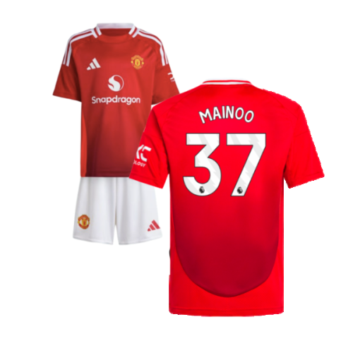 2024-2025 Man Utd Home Mini Kit (Mainoo 37)