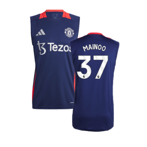 2024-2025 Man Utd Sleeveless Jersey (Night Indigo) (Mainoo 37)