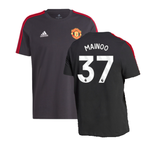 2023-2024 Man Utd DNA Tee (Black) (Mainoo 37)