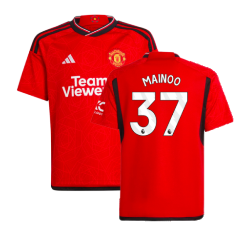 2023-2024 Man Utd Home Shirt (Kids) (Mainoo 37)