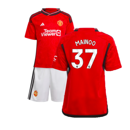 2023-2024 Man Utd Home Mini Kit (Mainoo 37)