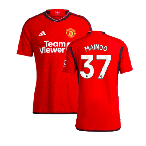 2023-2024 Man Utd Authentic Home Shirt (Mainoo 37)