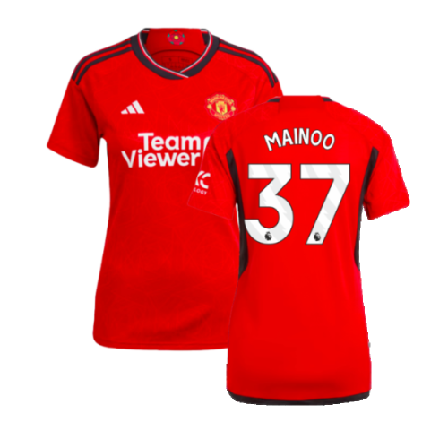 2023-2024 Man Utd Home Shirt (Ladies) (Mainoo 37)