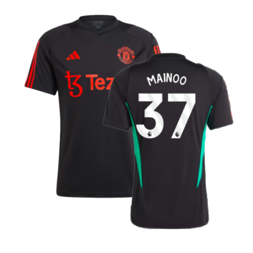 2023-2024 Man Utd Training Jersey (Black) (Mainoo 37)