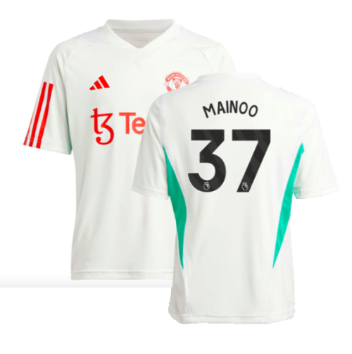 2023-2024 Man Utd Training Jersey (White) - Kids (Mainoo 37)