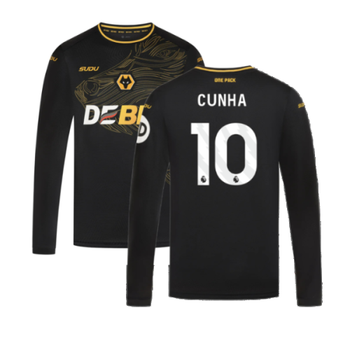 2024-2025 Wolves Long Sleeve Away Shirt (Cunha 10)