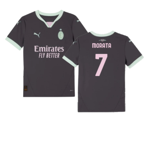 2024-2025 AC Milan Third Shirt (Kids) (Morata 7)