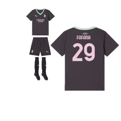 2024-2025 AC Milan Third Mini Kit (Fofana 29)