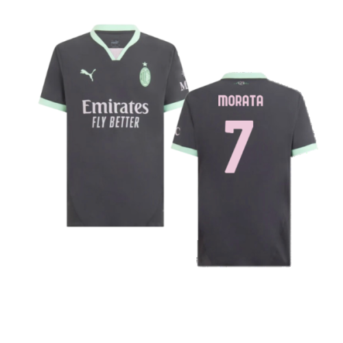 2024-2025 AC Milan Third Authentic Shirt (Morata 7)