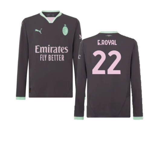 2024-2025 AC Milan Third Long Sleeve Shirt (E.Royal 22)